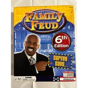 Family Feud 6th Edition Board Game USA 10+ Steve Harvey Sealed NEW Endless Games